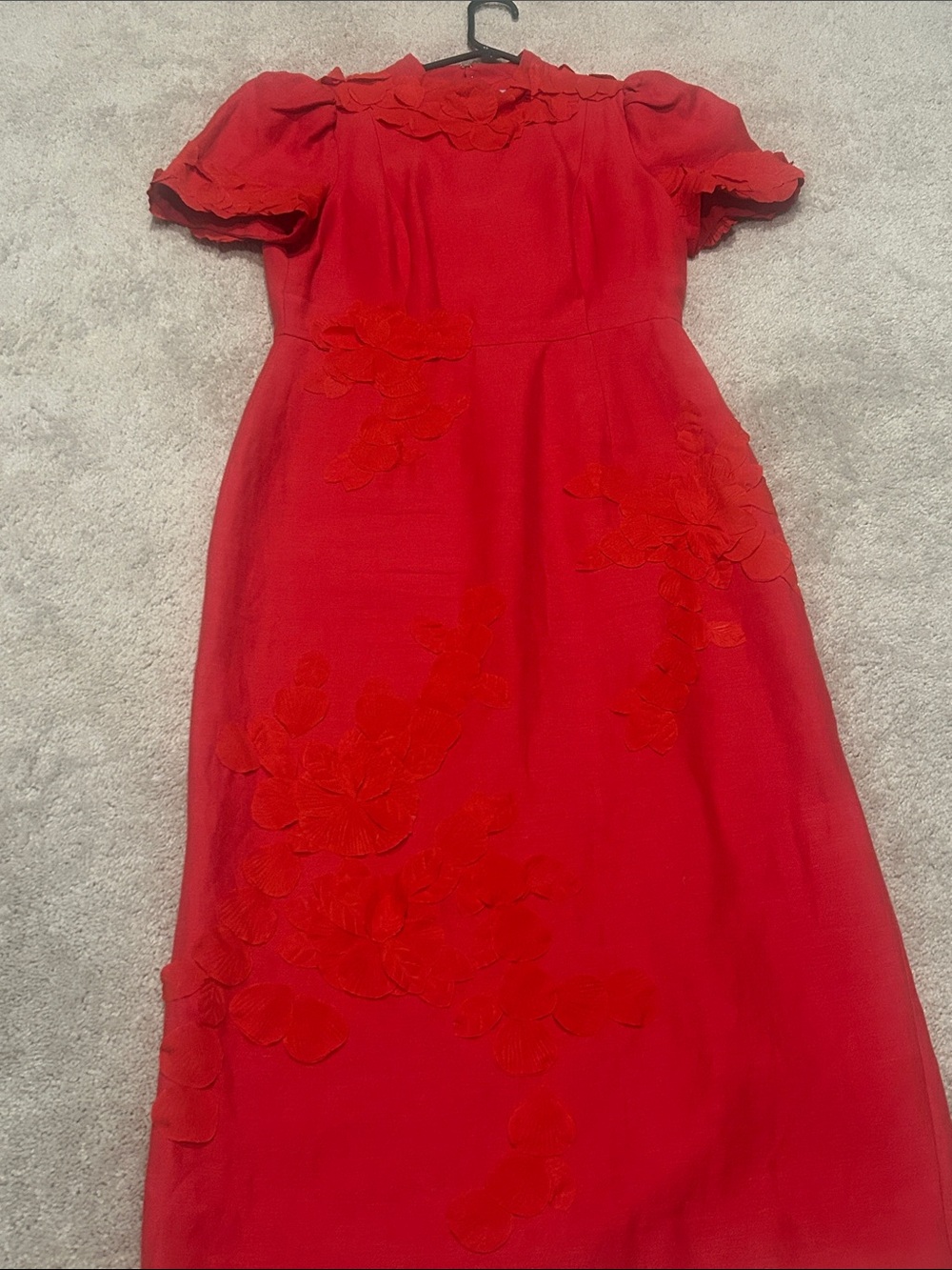 Antonio Milani Willow Floral mock red dress